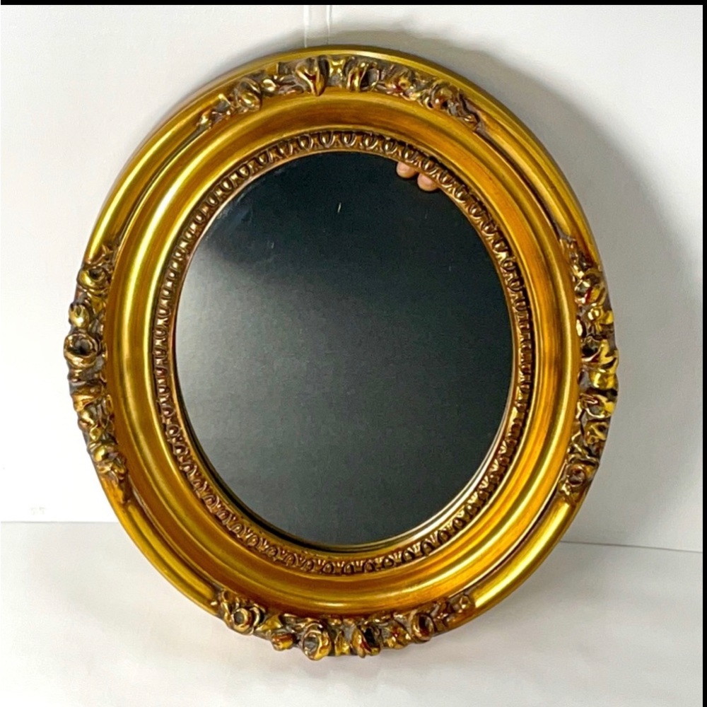 Vintage Oval Gold Ornate "Robert Grace" Mirror